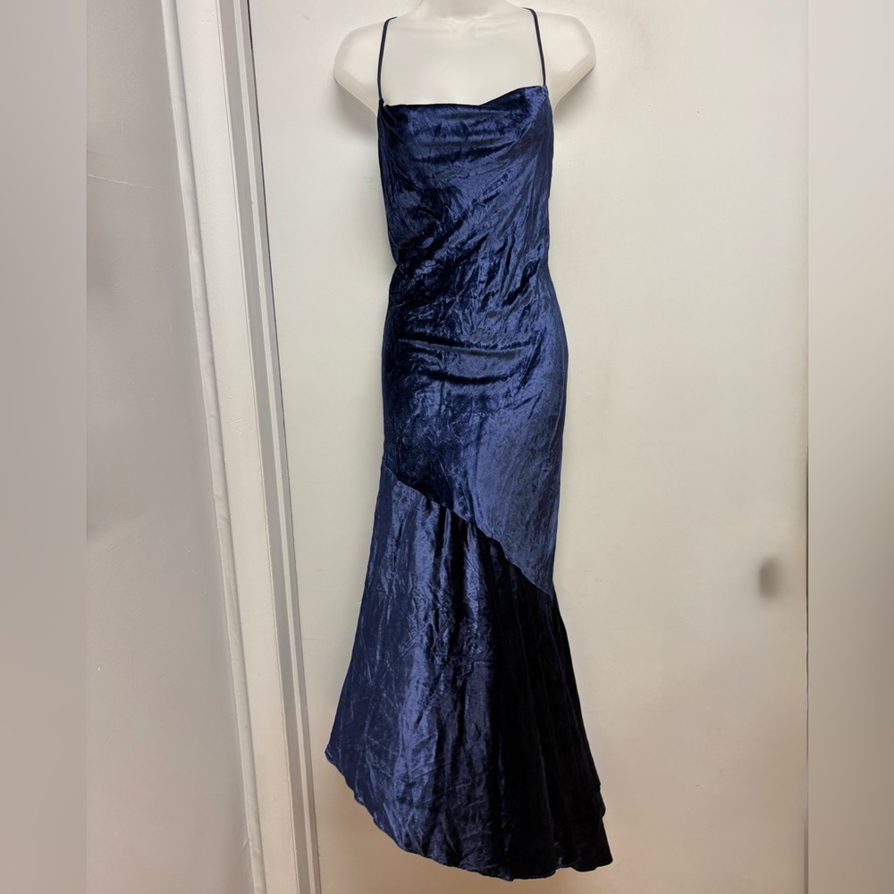 💙 Milly “Liene” Navy Velvet Slip Dress | NWT | Size 10